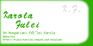 karola fulei business card